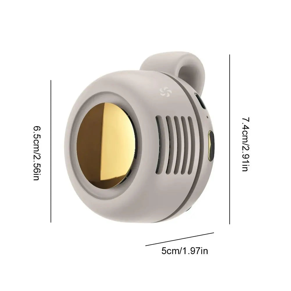 Stay Cool Anywhere with the Portable Silent Mini Bladeless Electric Fan - Adjustable 3-Speed, Clip-On Design for Ultimate Comfort!